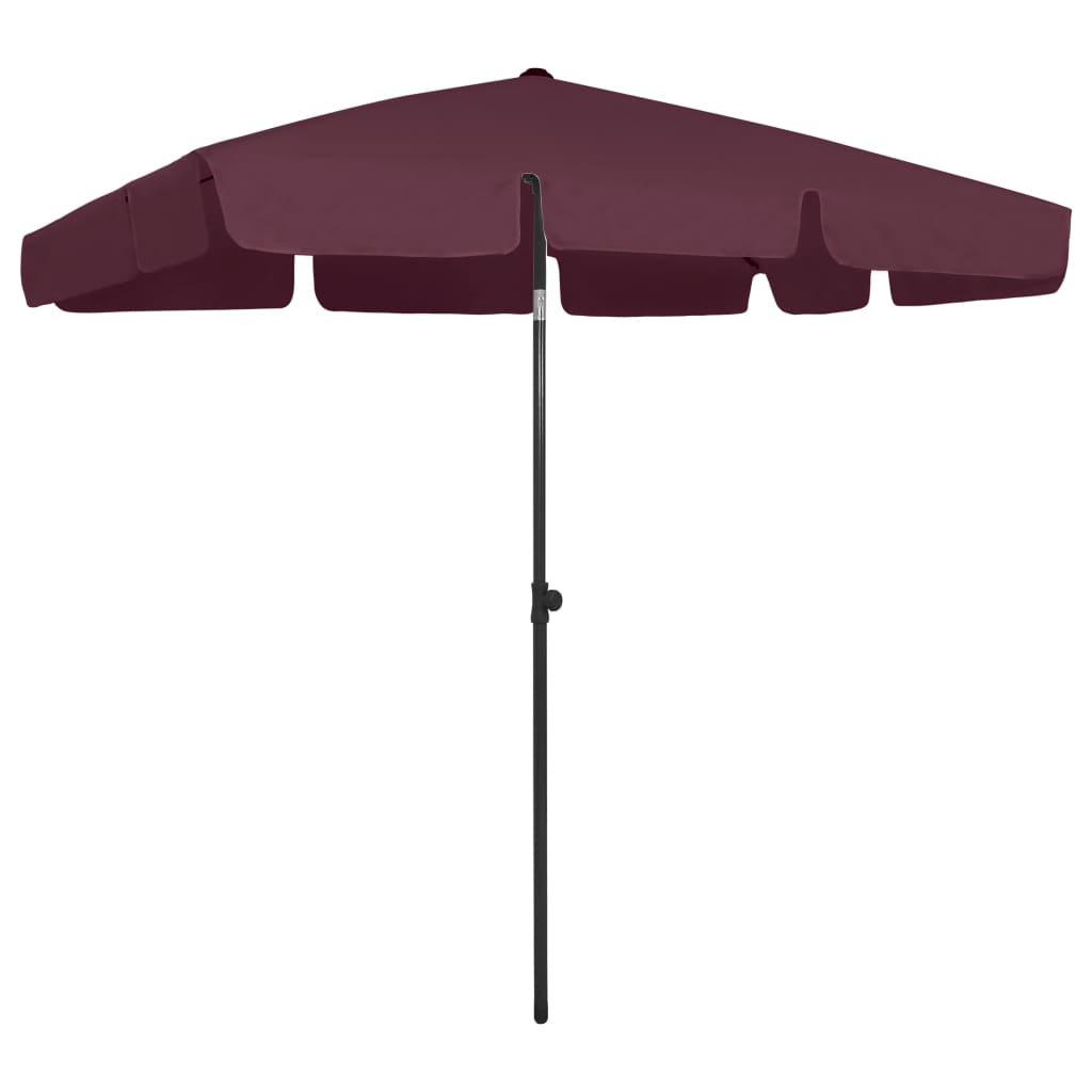 Vidaxl Strandparasol 200x125 cm Bordeaux Red