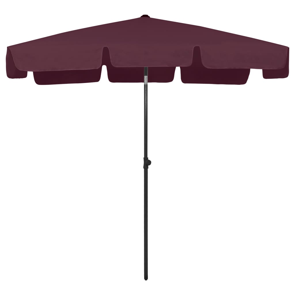 Vidaxl Strandparasol 200x125 cm Bordeaux Red