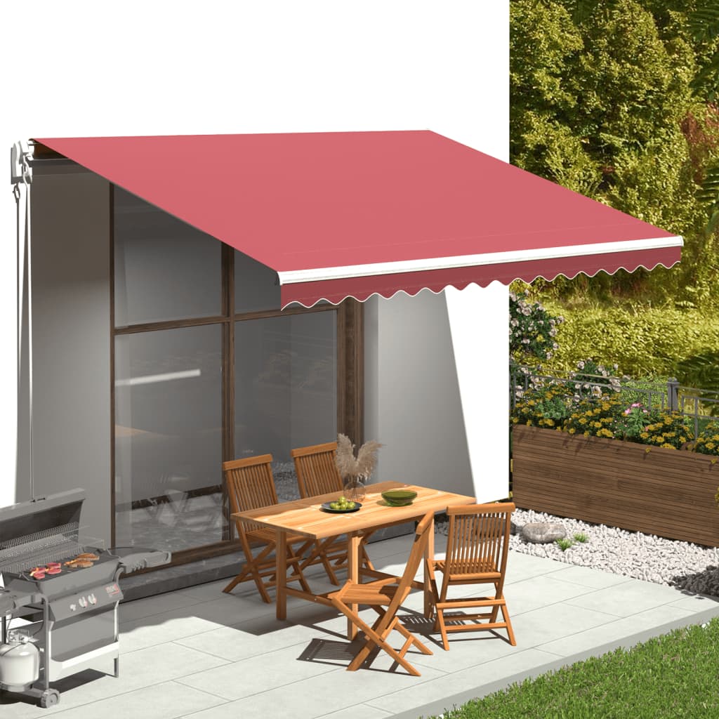 Tissu de remplacement Vidaxl pour Luifel 4,5x3 M Bordeaux rouge