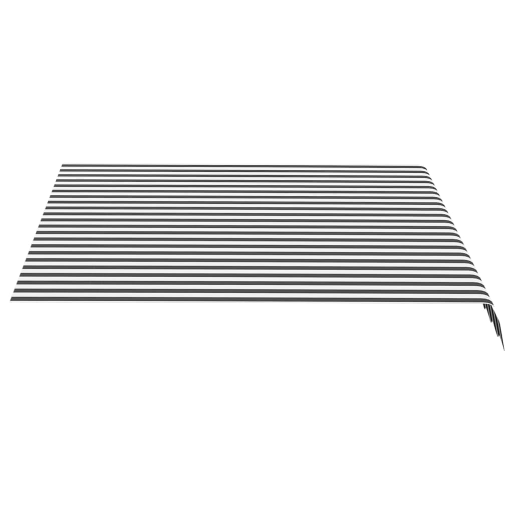 Tissu de remplacement de Vidaxl pour Luifel 3x2,5 M anthracite -colore et blanc
