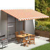 Tissu de remplacement de Vidaxl pour Luifel 5x3 m jaune et orange