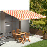 Tissu de remplacement de Vidaxl pour Luifel 5x3,5 m jaune et orange