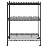 Vidaxl Storage Rack 3-lag 150 kg 60x35x76 cm sort