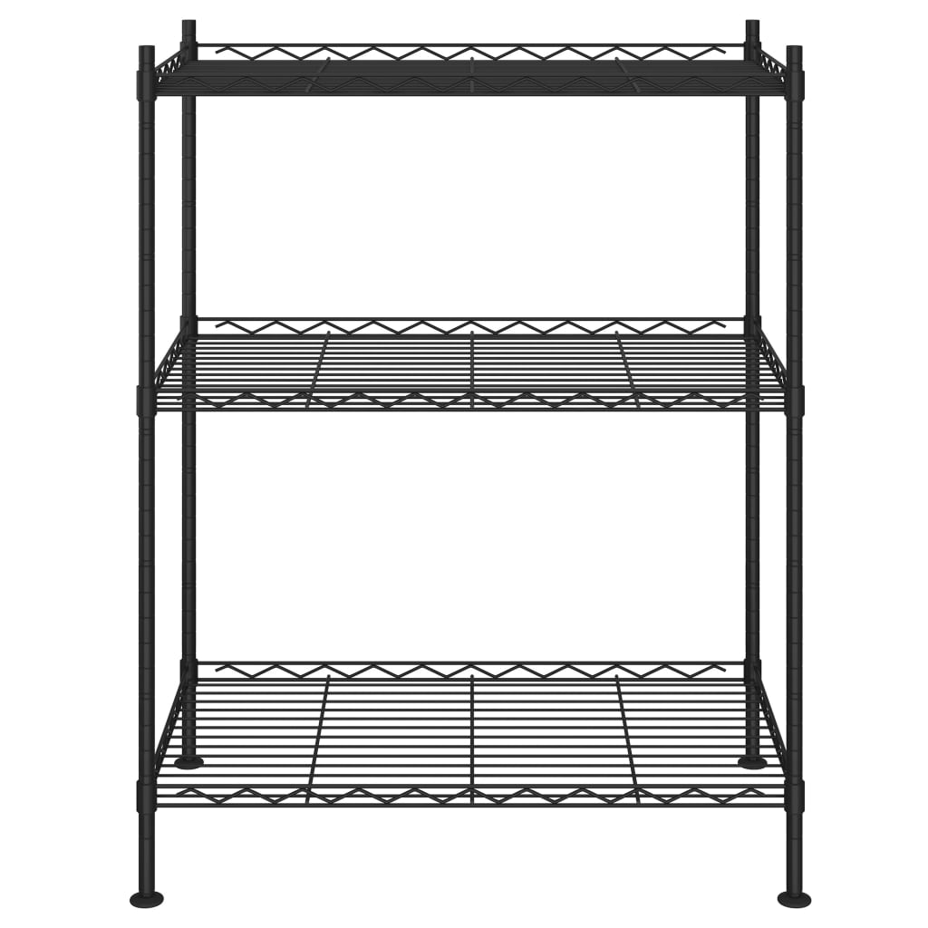 Úložný stojan Vidaxl 3-vrstva 150 kg 60x35x76 cm černá