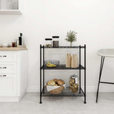 Vidaxl Storage Rack 3-lag 150 kg 60x35x76 cm sort