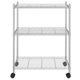 Stojak magazynowy vidaxl z kółkami 3-warstwowymi 150 kg 60x35x81 cm chromu