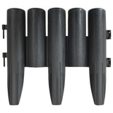 Vidaxl Gazon kanter 36 ST 10 M PP Anthracite -farvet