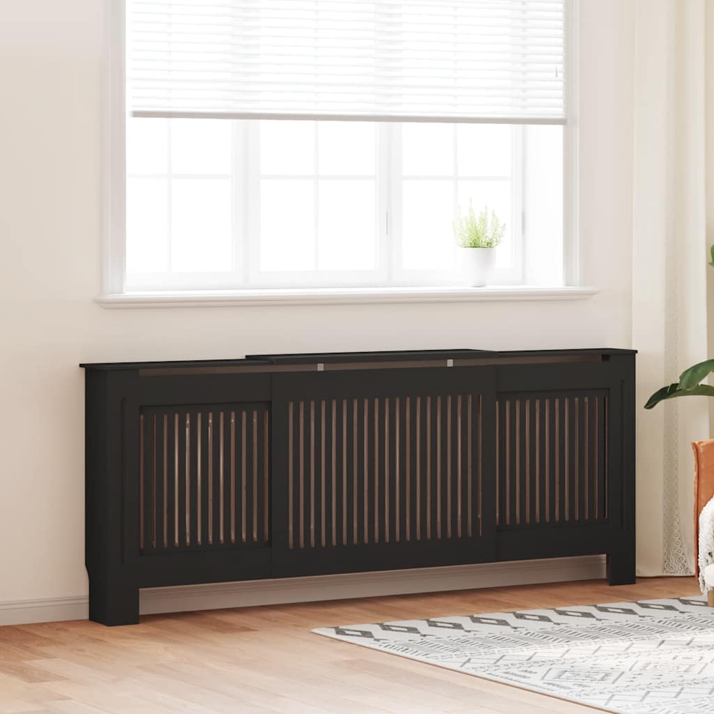 Vidaxl Radiatorom Construction 205 cm MDF nero