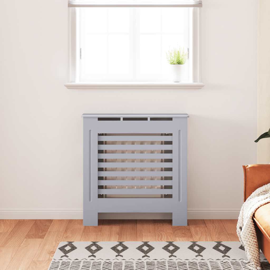 VIDAXL -Radiatorkonstruktion 78 cm MDF Grau