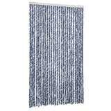 Vidaxl Fly curtain 118x220 cm Chenille blue and white