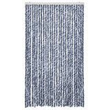 Vidaxl Fly curtain 118x220 cm Chenille blue and white