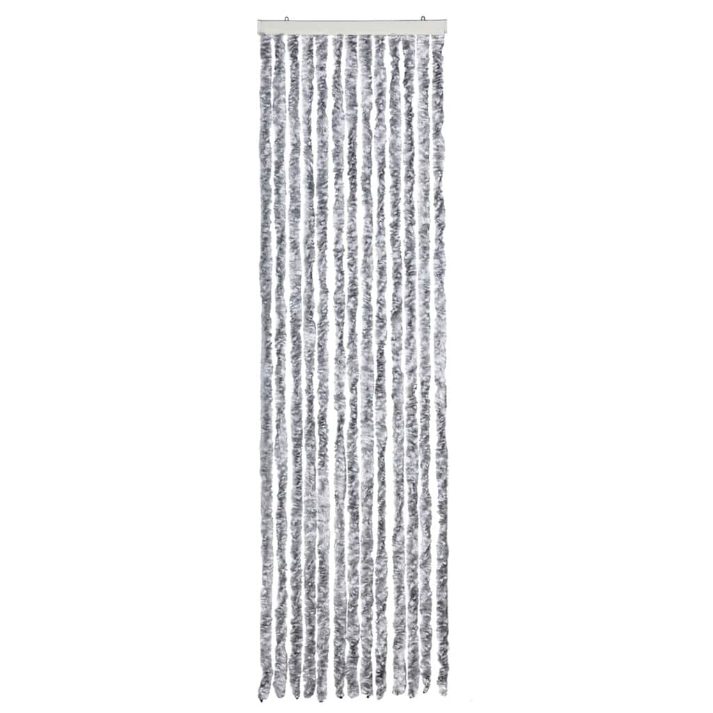 Cuirtín eitilt Vidaxx 56x200 cm chenille bán agus liath