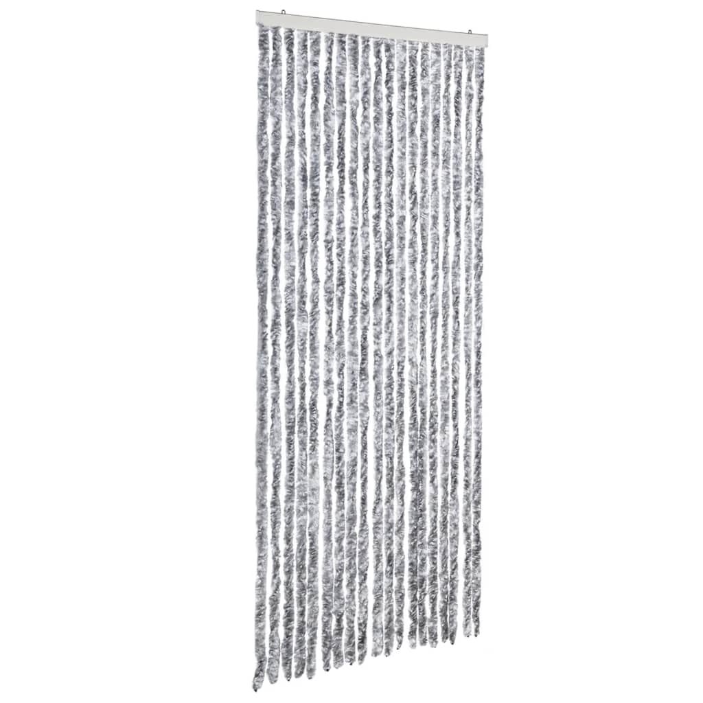Vidaxl Fly curtain 56x200 cm Chenille silver colored