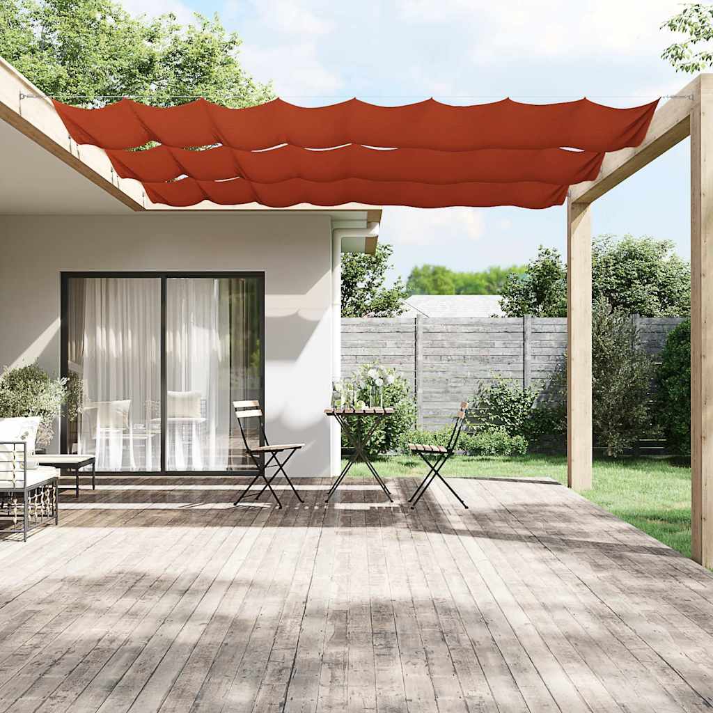 Vidaxl Vertical Awning 100x1200 cm Oxford Fabric Terracotta Color