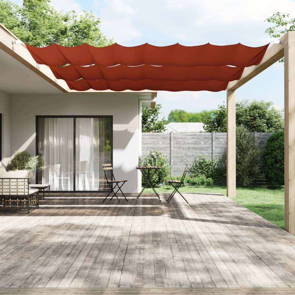 Vidaxl Luifel Vertical 140x800 cm Oxford tkanina terakota -obarvana