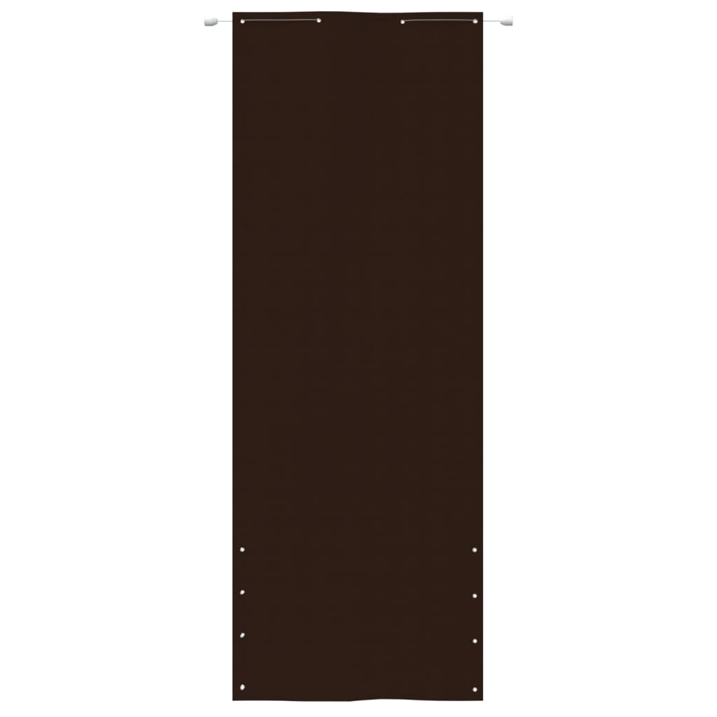 Vidaxl Balkon zaslon 80x240 cm Oxford tkanina rjava