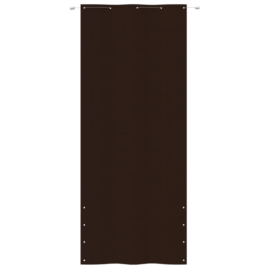 Vidaxl Balkon zaslon 100x240 cm Oxford tkanina rjava