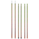 Postes de carpa Vidaxl 2 pc telescópico 170-255 cm de acero galvanizado