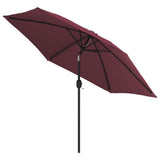 Vidaxl parasol s kovovým pólem 300 cm Bordeaux Red