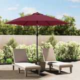 Vidaxl parasol s kovovým pólem 300 cm Bordeaux Red