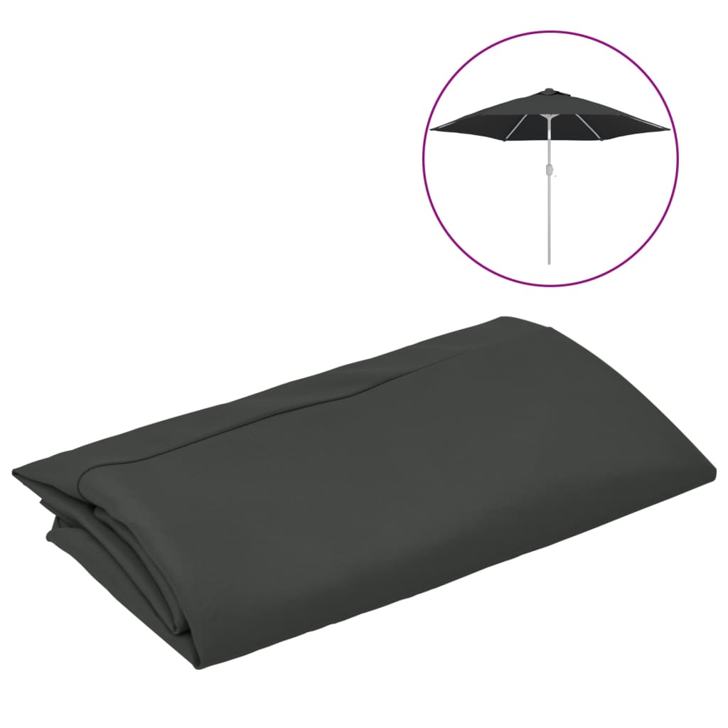 Tissu de remplacement Vidaxl pour parasol 300 cm anthracite -colored