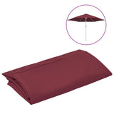 Tissu de remplacement Vidaxl pour parasol 300 cm rouge bordeaux