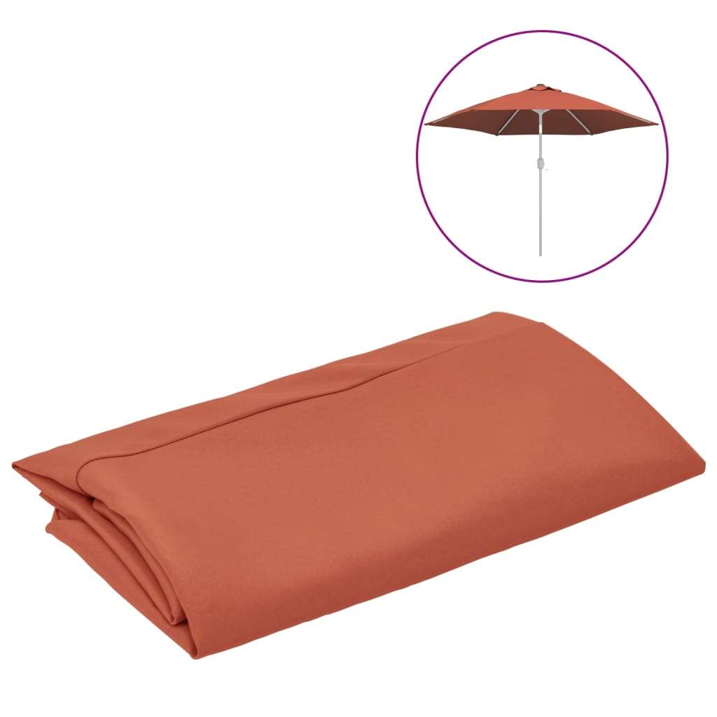 Tissu de remplacement Vidaxl pour parasol 300 cm en terre cuite -colored