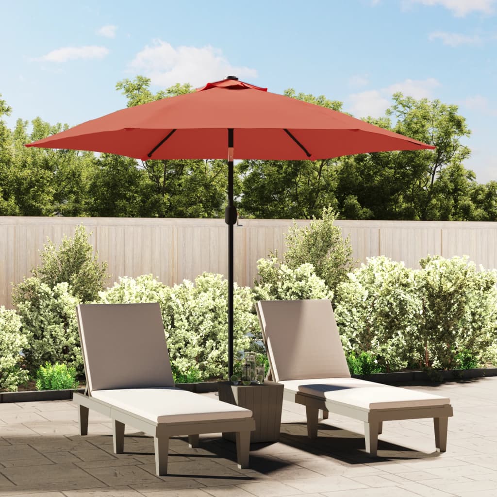 Tissu de remplacement Vidaxl pour parasol 300 cm en terre cuite -colored