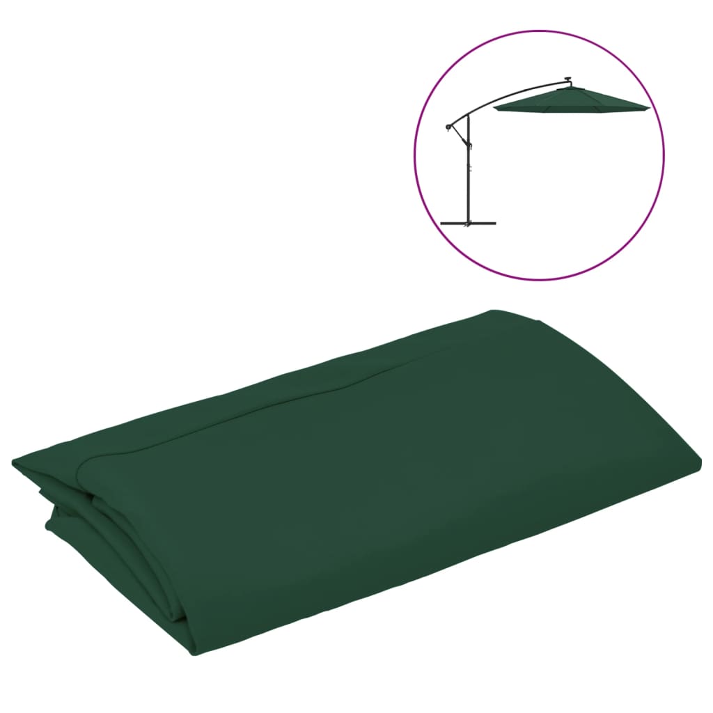 Tissu de remplacement Vidaxl pour parasol flottant 300 cm vert