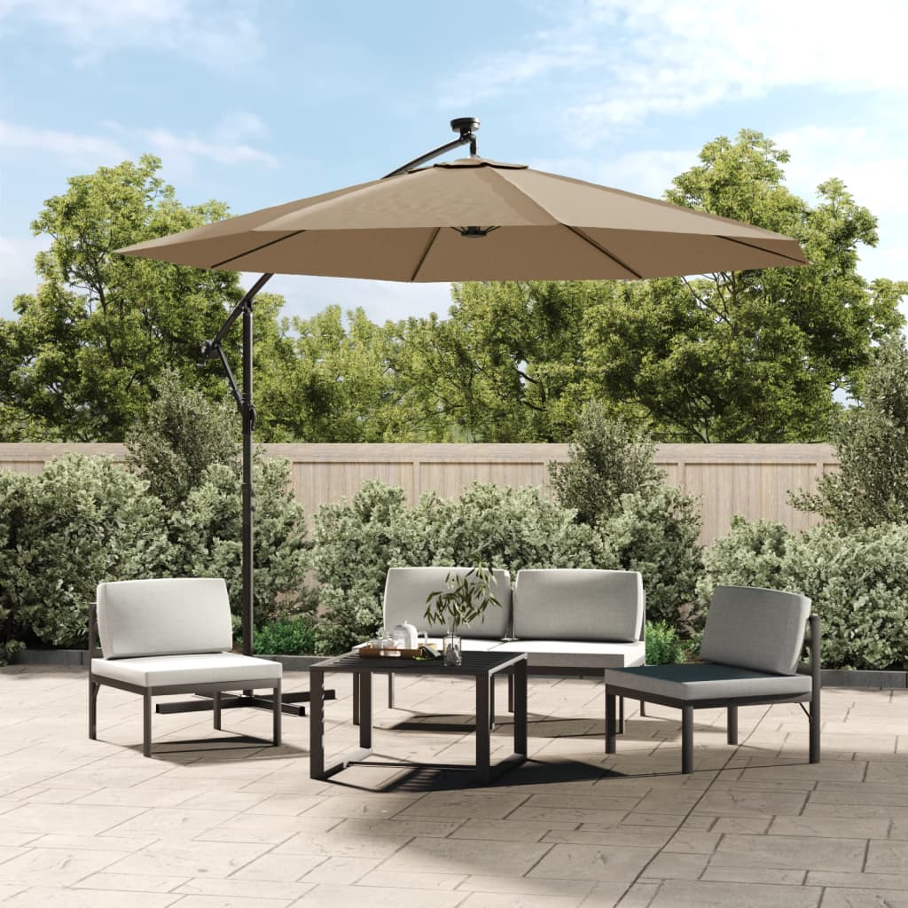 Vidaxl replacement cloth for floating parasol 300 cm taupe