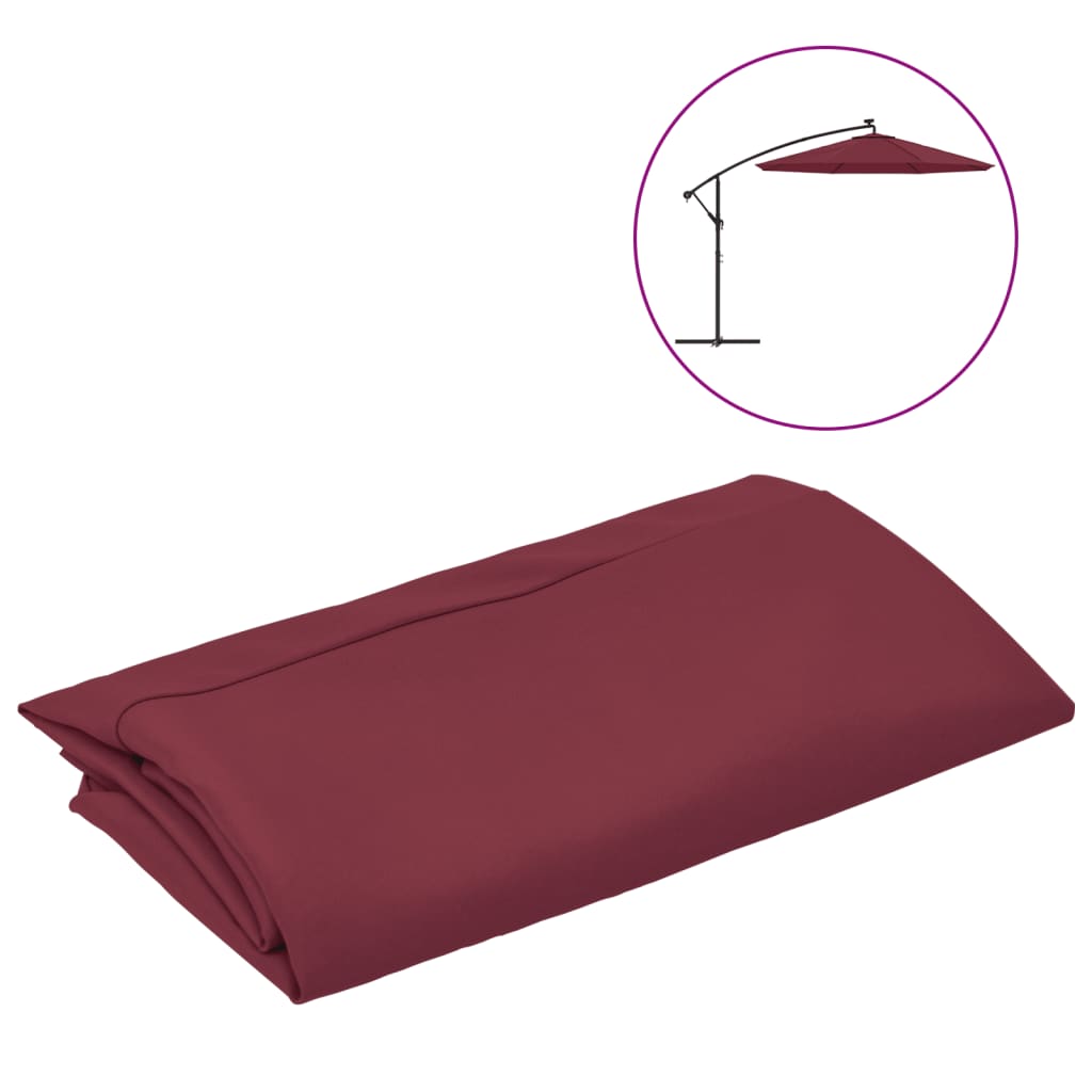 Vidaxl nadomestna krpa za plavajoči parasol 300 cm Bordeaux rdeča