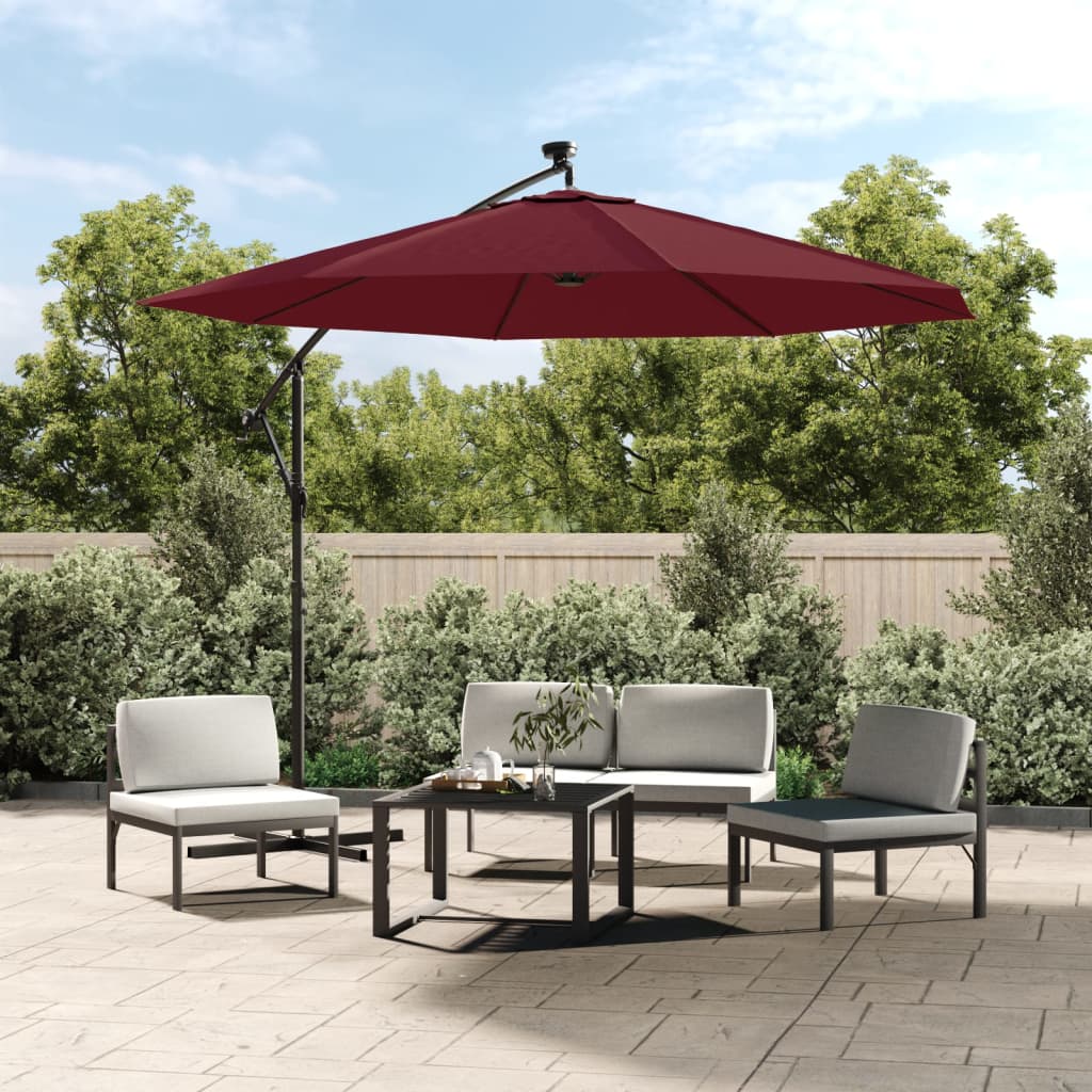 Vidaxl nadomestna krpa za plavajoči parasol 300 cm Bordeaux rdeča
