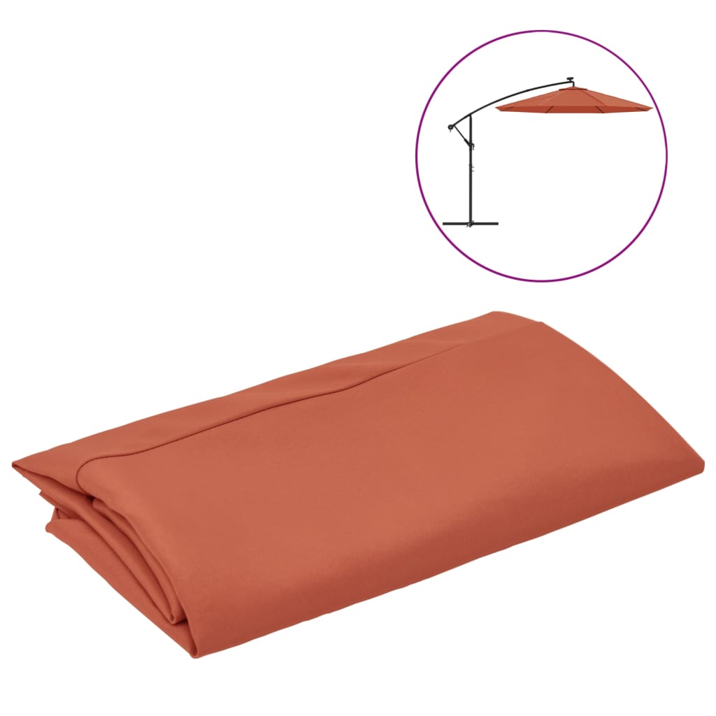 Vidaxl replacement cloth for floating parasol 300 cm terracotta -colored