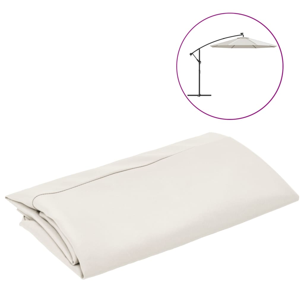 Tissu de remplacement Vidaxl pour parasol flottant 350 cm Blanc