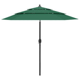 Vidaxl Parasol 3-layer with aluminum pole 2.5 m green