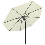 Vidaxl Parasol 3-sloj z aluminijastim drogom 3,5 m peščeno obarvano