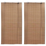 VidaXL Roller Blinds 2 pcs 150x220 cm bamboo brown