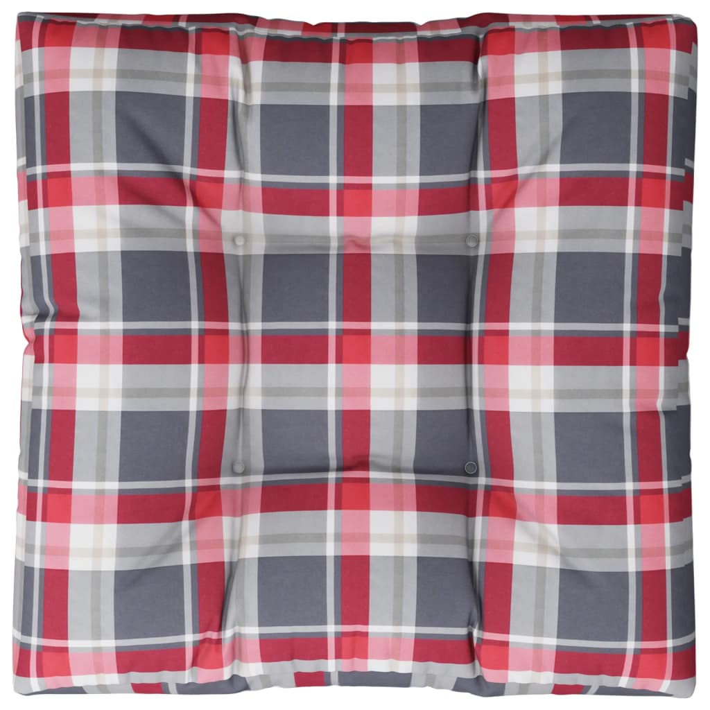 Vidaxl Pallet cushion 80x80x12 cm Fabric diamond pattern Red