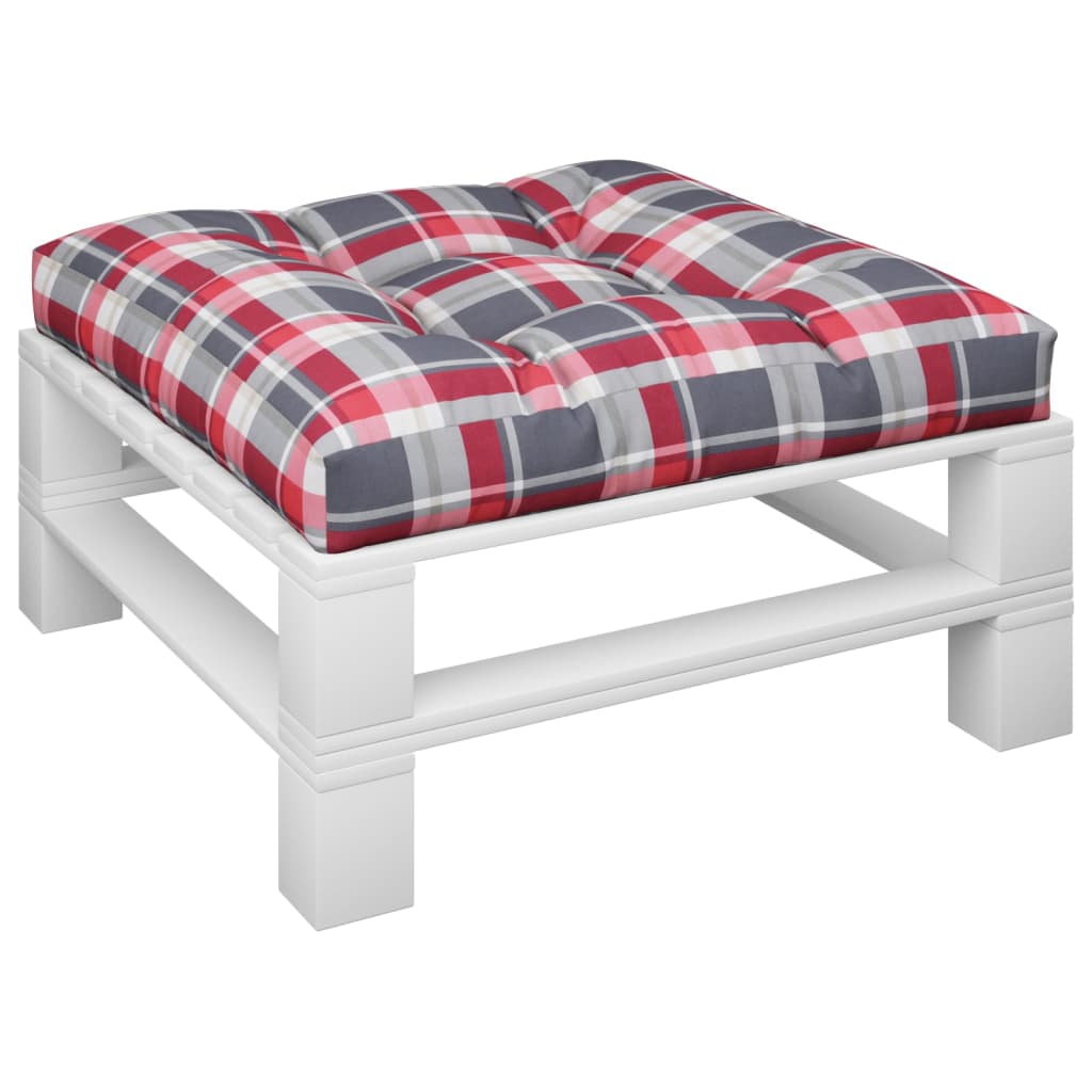 Vidaxl Pallet cushion 80x80x12 cm Fabric diamond pattern Red