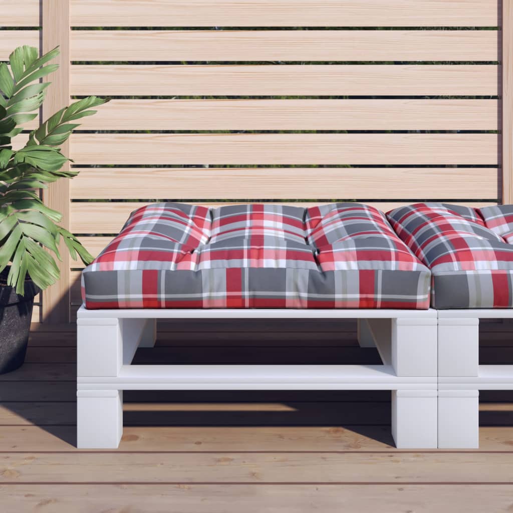 Vidaxl Pallet cushion 80x80x12 cm Fabric diamond pattern Red