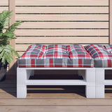 Vidaxl Pallet cushion 80x80x12 cm Fabric diamond pattern Red