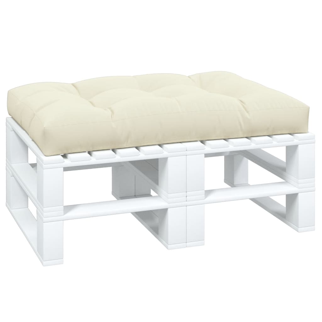 Vidaxl Pallet cushion 120x80x12 cm Fabric Crème -colored
