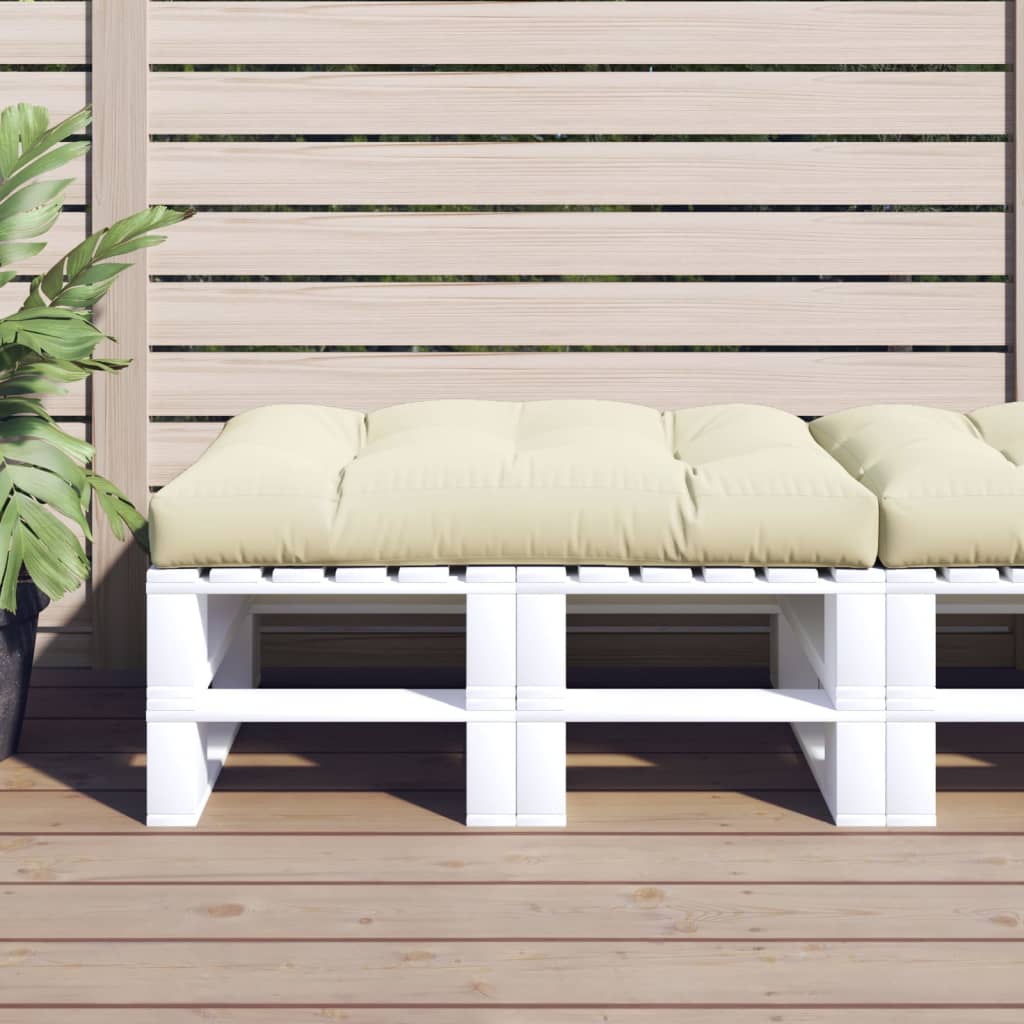 Vidaxl Pallet cushion 120x80x12 cm Fabric Crème -colored