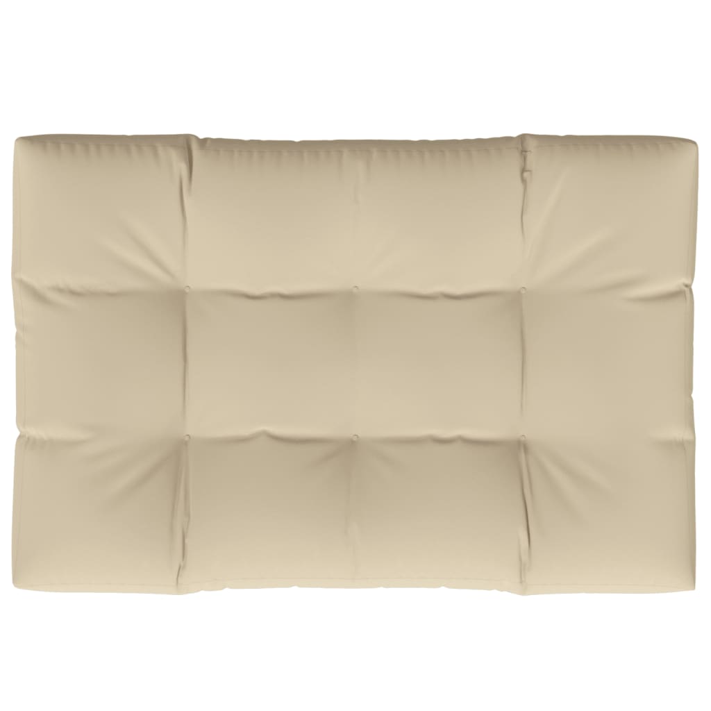 Cojín de palet Vidaxl 120x80x12 cm de tela beige