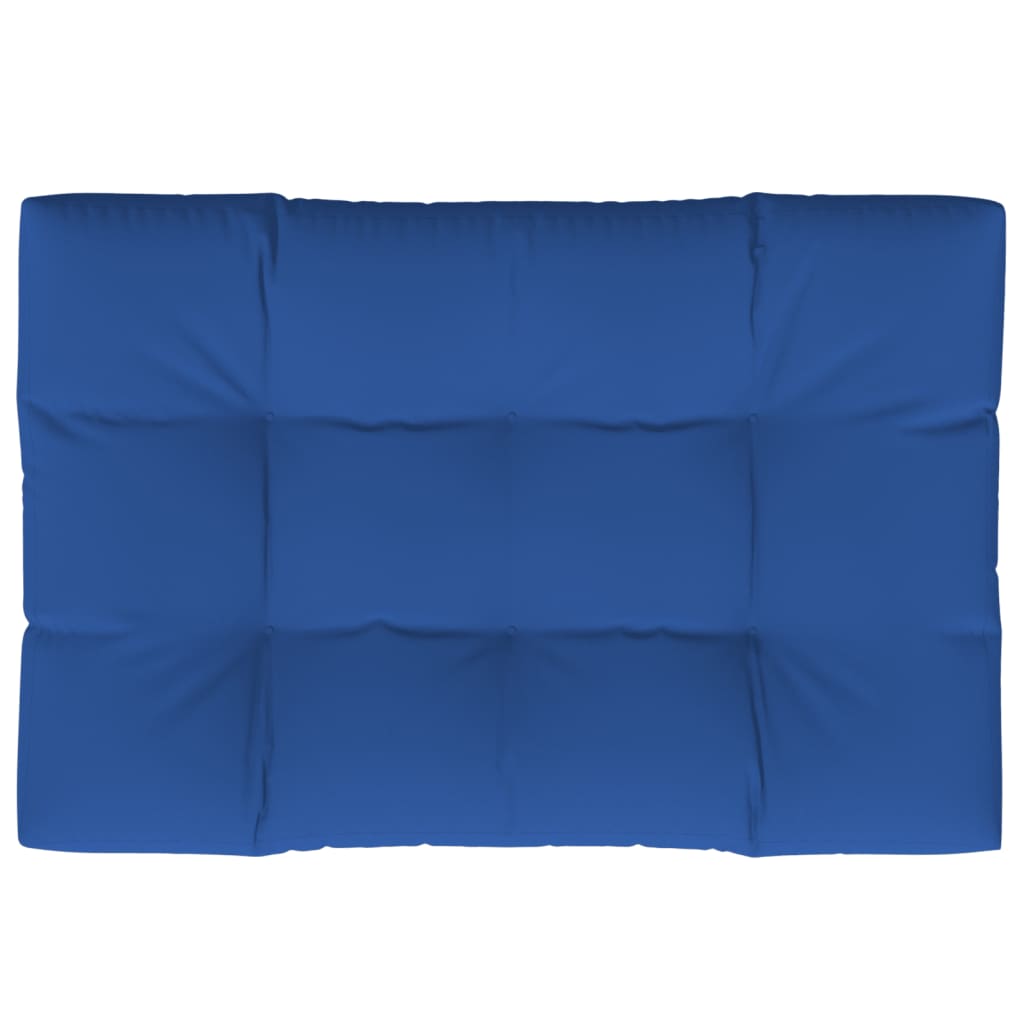 Coussin de palette vidaxl 120x80x12 cm tissu king bleu