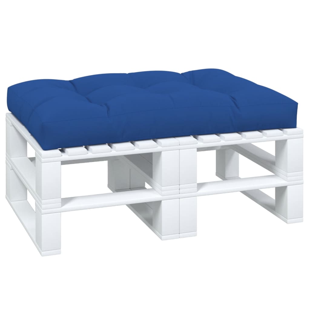 Coussin de palette vidaxl 120x80x12 cm tissu king bleu
