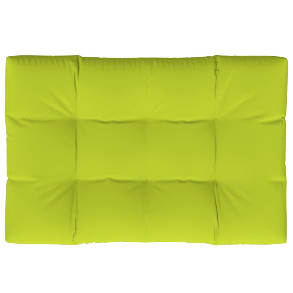Coussin de palette vidaxl 120x80x12 cm en tissu vert transparent