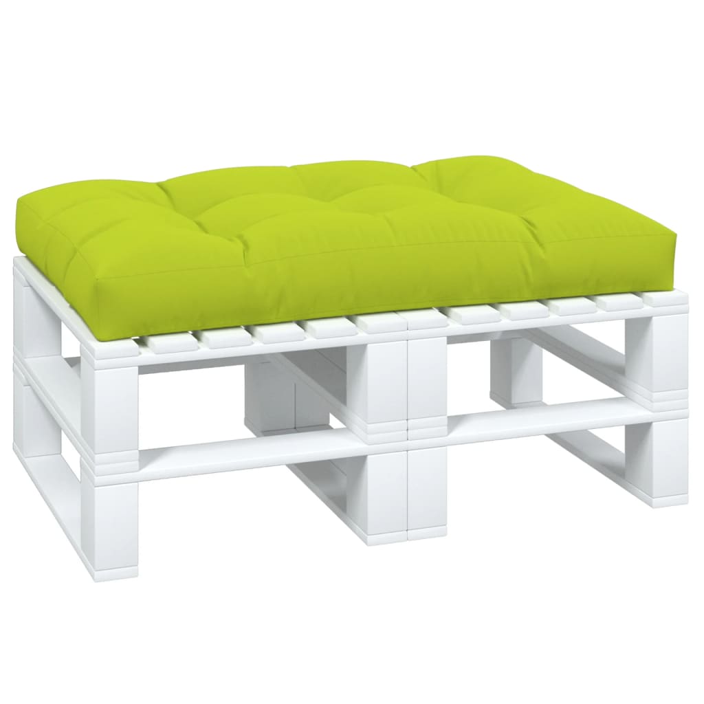 Coussin de palette vidaxl 120x80x12 cm en tissu vert transparent