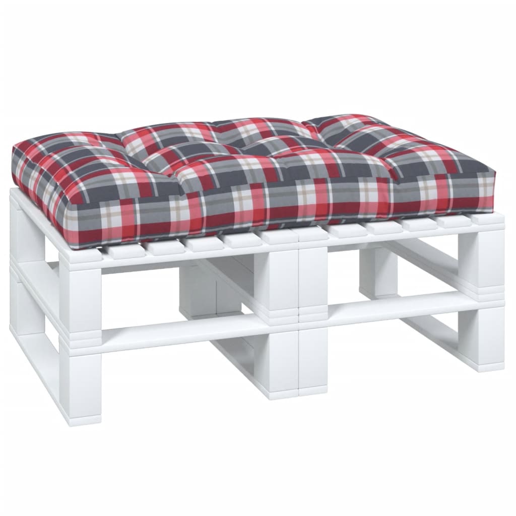 Vidaxl Pallet cushion 120x80x12 cm Fabric diamond pattern Red