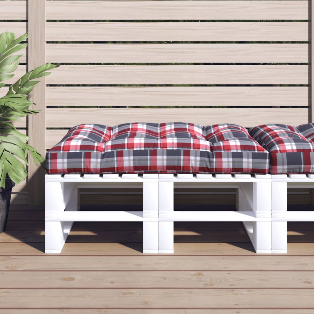 Vidaxl Pallet cushion 120x80x12 cm Fabric diamond pattern Red